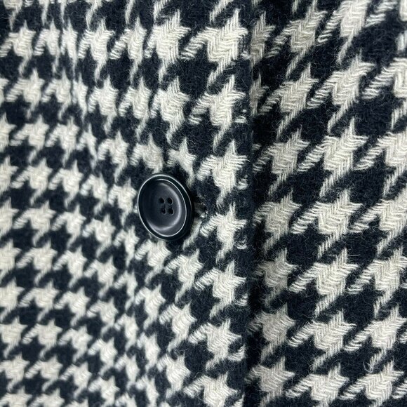 Talbots Wool Houndstooth Knit Jacket Womens Large Coat Sweater Career Dogtooth - Picture 5 of 9